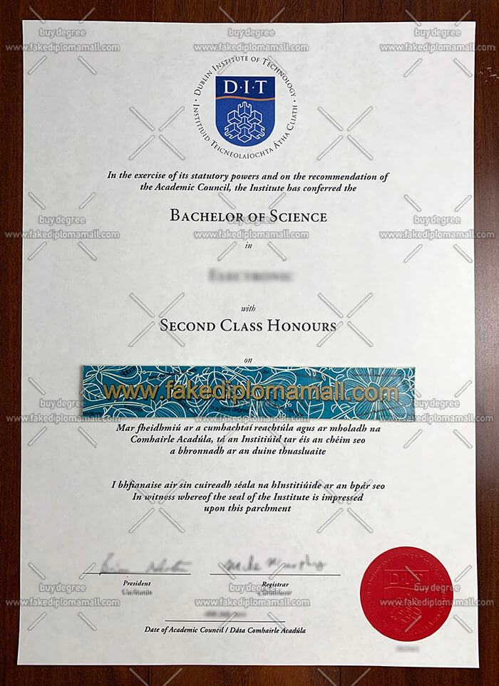 Dublin Institute of Technology Degree certificate