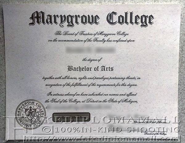 Marygrove College Fake Diploma, Marygrove College Degree