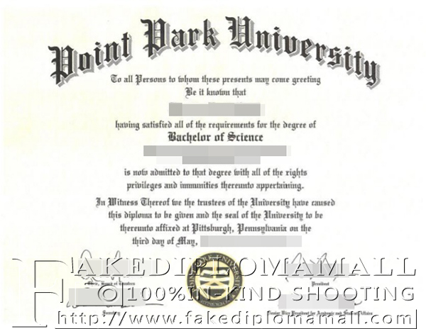 Point Park University degree, Point Park University diploma