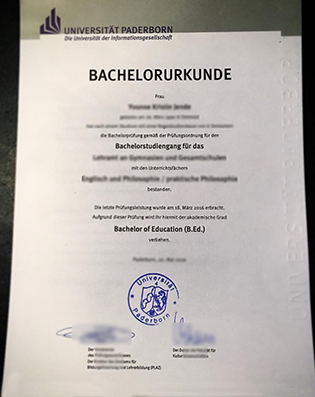 Universität Paderborn gefälschte Diplome, Buy University of Paderborn ...