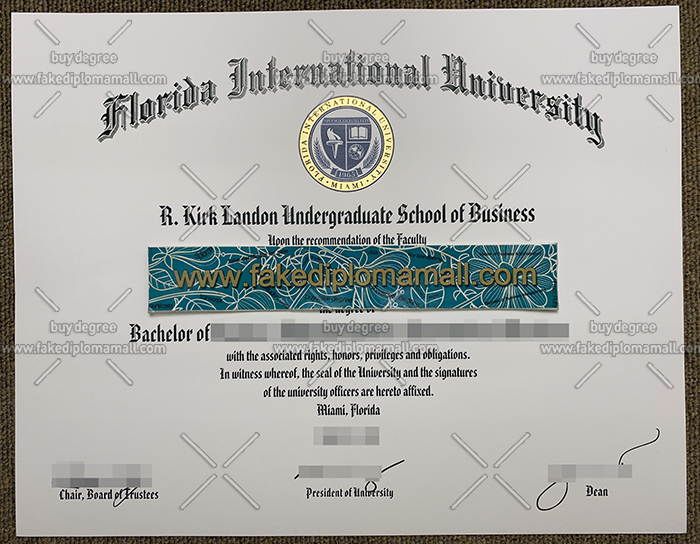 Florida International University Fiu Fake Degree Sample Fiu Fake