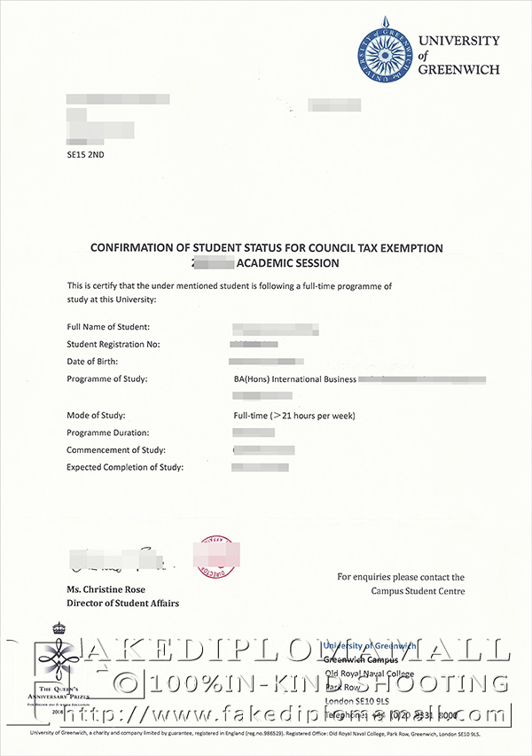 How To Make A University Of Greenwich Letter Of Tax Exemption In UK 