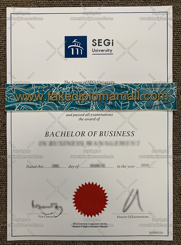 SEGi University degree, SEGi University diploma, SEGi University certificate