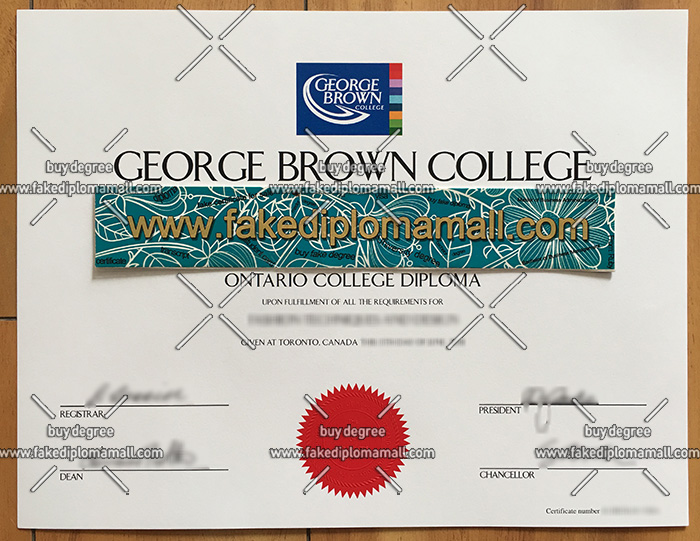 George Brown College fake diploma