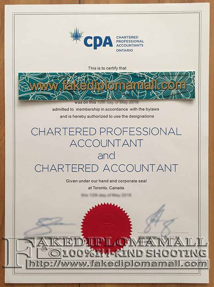 CPA Canada, Canada CPA certificate, Chartered Professional Accountant certificate