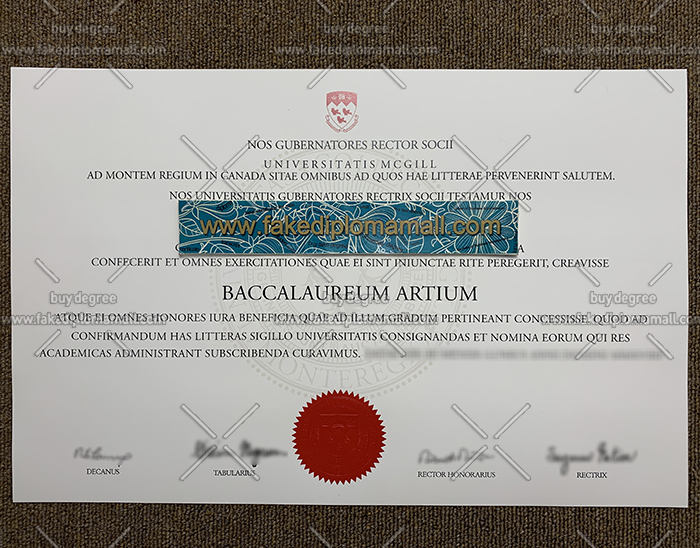 McGill University fake diploma