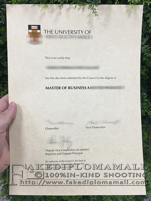 UNSW fake degree, The University of New South Wales Fake Diploma