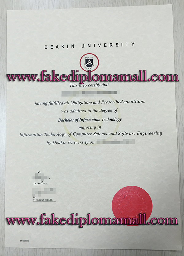 Deakin University diploma sample
