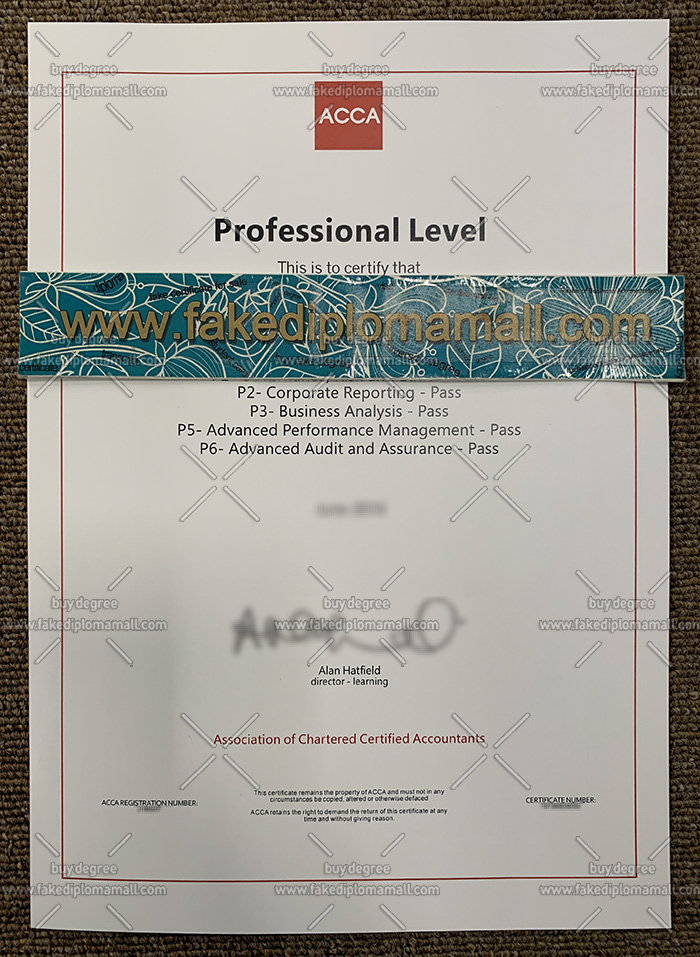 ACCA Professional Level certificate