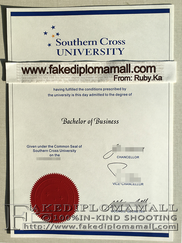 20190920162347 5d84fd13a934b Fake Southern Cross University Degree Certificate Sample