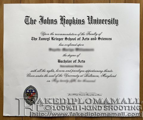 Want To Buy The Johns Hopkins University MPH Degree JHU Fake Diploma
