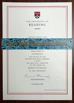 The University of Reading Degree Certificate 288x400 Samples