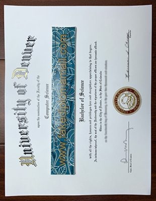 University of Denver Degree Certificate 310x400 Samples