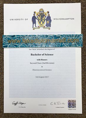 University of Wolverhampton Degree Certificate 292x400 Samples