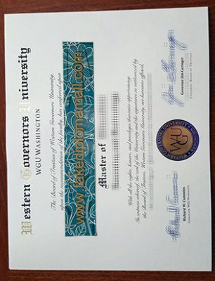 Western Governors University Degree Certificate 306x400 Samples